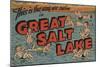 Great Salt Lake, Utah - The Way We Swim-Lantern Press-Mounted Art Print