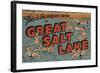 Great Salt Lake, Utah - The Way We Swim-Lantern Press-Framed Art Print