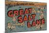 Great Salt Lake, Utah - The Way We Swim-Lantern Press-Mounted Art Print