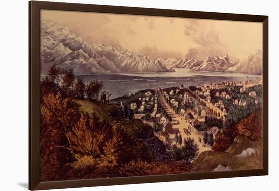 Great Salt Lake, Utah-Currier & Ives-Framed Giclee Print