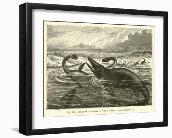 Great Sea-Reptiles of the Jurassic Period, Restored-null-Framed Giclee Print