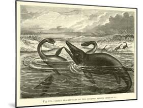 Great Sea-Reptiles of the Jurassic Period, Restored-null-Mounted Giclee Print
