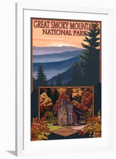 Great Smoky Mountains - Cades Cove, c.2009-Lantern Press-Framed Art Print