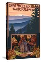 Great Smoky Mountains - Cades Cove, c.2009-Lantern Press-Stretched Canvas