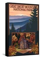 Great Smoky Mountains - Cades Cove, c.2009-Lantern Press-Framed Stretched Canvas