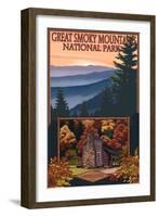 Great Smoky Mountains - Cades Cove, c.2009-Lantern Press-Framed Art Print