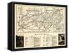 Great Smoky Mountains National Park - Panoramic Map-Lantern Press-Framed Stretched Canvas