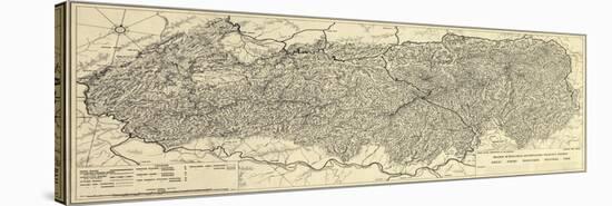Great Smoky Mountains National Park - Panoramic Map-Lantern Press-Stretched Canvas