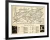 Great Smoky Mountains National Park - Panoramic Map-Lantern Press-Framed Art Print