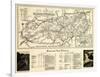 Great Smoky Mountains National Park - Panoramic Map-Lantern Press-Framed Art Print