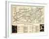 Great Smoky Mountains National Park - Panoramic Map-Lantern Press-Framed Art Print