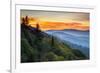 Great Smoky Mountains National Park Scenic Sunrise Landscape at Oconaluftee-daveallenphoto-Framed Photographic Print