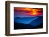 Great Smoky Mountains National Park Scenic Sunset Landscape Vacation Getaway Destination - Gatlinbu-Weidman Photography-Framed Photographic Print