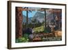 Great Smoky Mountains National Park - Where the Wild Things are - Utopia-Lantern Press-Framed Art Print