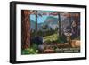 Great Smoky Mountains National Park - Where the Wild Things are - Utopia-Lantern Press-Framed Art Print