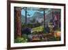 Great Smoky Mountains National Park - Wildlife Utopia-Lantern Press-Framed Art Print