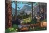 Great Smoky Mountains National Park - Wildlife Utopia-Lantern Press-Mounted Art Print