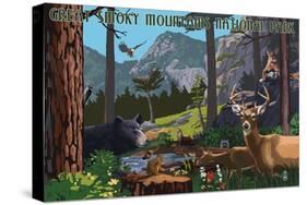 Great Smoky Mountains National Park - Wildlife Utopia-Lantern Press-Stretched Canvas
