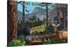 Great Smoky Mountains National Park - Wildlife Utopia-Lantern Press-Stretched Canvas