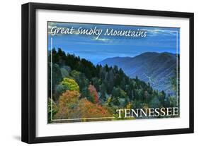 Great Smoky Mountains, Tennessee - Day-Lantern Press-Framed Art Print