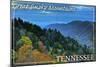 Great Smoky Mountains, Tennessee - Day-Lantern Press-Mounted Art Print