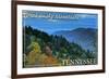 Great Smoky Mountains, Tennessee - Day-Lantern Press-Framed Premium Giclee Print