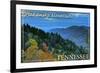 Great Smoky Mountains, Tennessee - Day-Lantern Press-Framed Premium Giclee Print