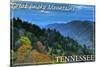 Great Smoky Mountains, Tennessee - Day-Lantern Press-Mounted Premium Giclee Print