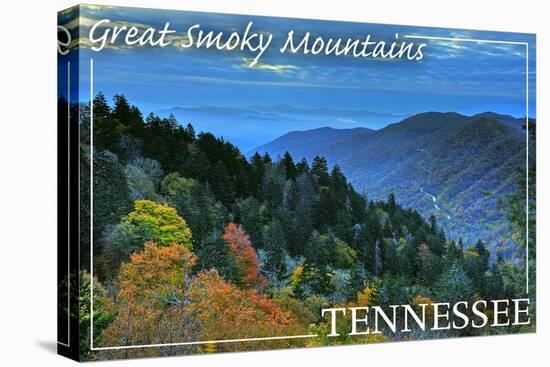 Great Smoky Mountains, Tennessee - Day-Lantern Press-Stretched Canvas