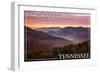 Great Smoky Mountains, Tennessee - Sunset-Lantern Press-Framed Art Print