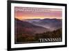 Great Smoky Mountains, Tennessee - Sunset-Lantern Press-Framed Premium Giclee Print