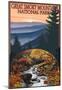 Great Smoky Mountains - Waterfall, c.2009-null-Mounted Poster