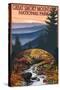 Great Smoky Mountains - Waterfall, c.2009-Lantern Press-Stretched Canvas
