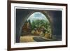 Great Smoky Mts. Nat'l Park, Tn - Autumn Scene from the Newfound Gay Hwy Loop Underpass, c.1940-Lantern Press-Framed Premium Giclee Print