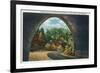 Great Smoky Mts. Nat'l Park, Tn - Autumn Scene from the Newfound Gay Hwy Loop Underpass, c.1940-Lantern Press-Framed Premium Giclee Print