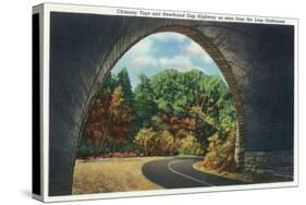 Great Smoky Mts. Nat'l Park, Tn - Autumn Scene from the Newfound Gay Hwy Loop Underpass, c.1940-Lantern Press-Stretched Canvas