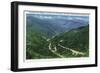 Great Smoky Mts. Nat'l Park, Tn - Chimney Tops View of Newfound Gap Highway, c.1941-Lantern Press-Framed Art Print