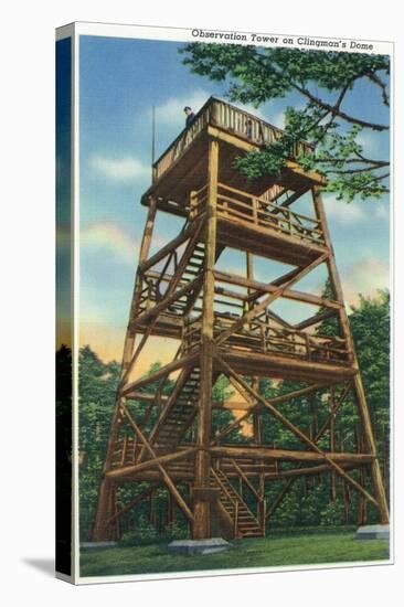 Great Smoky Mts. Nat'l Park, Tn - Close-Up View of the Clingman's Dome Observation Tower, c.1940-Lantern Press-Stretched Canvas