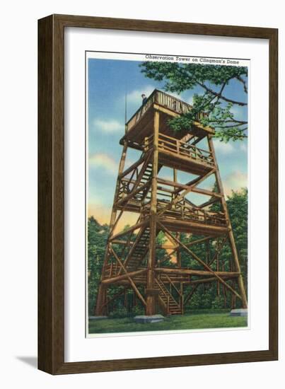 Great Smoky Mts. Nat'l Park, Tn - Close-Up View of the Clingman's Dome Observation Tower, c.1940-Lantern Press-Framed Art Print