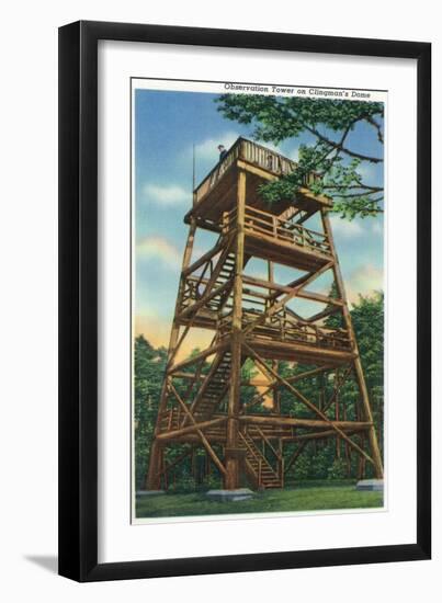 Great Smoky Mts. Nat'l Park, Tn - Close-Up View of the Clingman's Dome Observation Tower, c.1940-Lantern Press-Framed Art Print