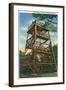 Great Smoky Mts. Nat'l Park, Tn - Close-Up View of the Clingman's Dome Observation Tower, c.1940-Lantern Press-Framed Art Print