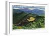 Great Smoky Mts. Nat'l Park, Tn - Jumpoff View of the Sawteeth, Mt. Guyot and Chapman, c.1941-Lantern Press-Framed Art Print