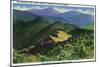 Great Smoky Mts. Nat'l Park, Tn - Jumpoff View of the Sawteeth, Mt. Guyot and Chapman, c.1941-Lantern Press-Mounted Art Print