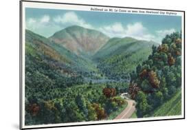 Great Smoky Mts. Nat'l Park, Tn - Newfound Gap Highway View of Bullhead on Mt. Le Conte, c.1946-Lantern Press-Mounted Art Print