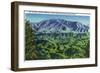 Great Smoky Mts. Nat'l Park, Tn - Panoramic View of Mt. Le Conte, c.1946-Lantern Press-Framed Art Print