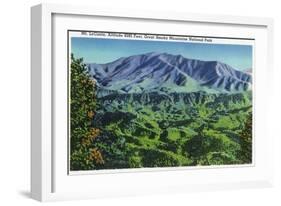 Great Smoky Mts. Nat'l Park, Tn - Panoramic View of Mt. Le Conte, c.1946-Lantern Press-Framed Art Print