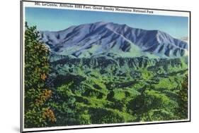 Great Smoky Mts. Nat'l Park, Tn - Panoramic View of Mt. Le Conte, c.1946-Lantern Press-Mounted Art Print