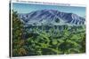 Great Smoky Mts. Nat'l Park, Tn - Panoramic View of Mt. Le Conte, c.1946-Lantern Press-Stretched Canvas