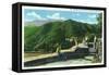 Great Smoky Mts. Nat'l Park, Tn - Rockefeller Memorial View of Mt. Le Conte, c.1937-Lantern Press-Framed Stretched Canvas