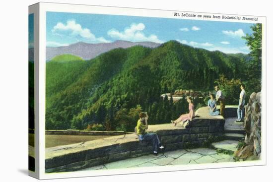 Great Smoky Mts. Nat'l Park, Tn - Rockefeller Memorial View of Mt. Le Conte, c.1937-Lantern Press-Stretched Canvas